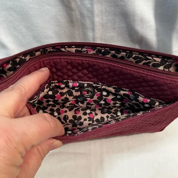 Vera Bradley Quilted Crossbody Bag - Burgundy - Picture 3 of 10